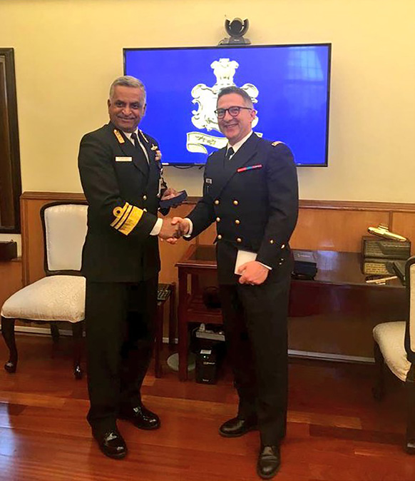 Rencontre avec le Vice-Amiral G Ashok Kumar, Vice-Chief of Naval Staff indien.<br>New-Delhi – 31 janvier 2019