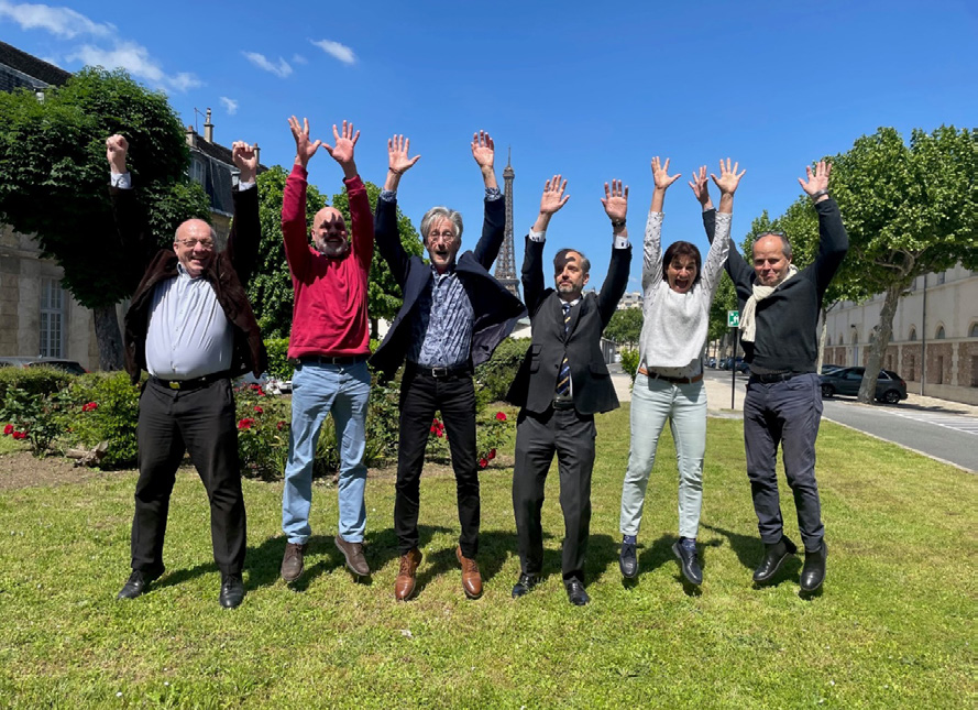 De gauche à droite, Pierre Dauchy, Marc Maurer, Bertrand Delmas-Marsalet, Romain Berline, Sandra Campo, Thomas Gouesse