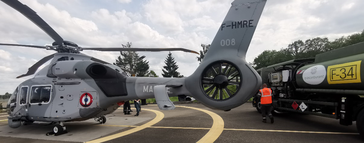 HIL Guépard de la Marine nationale avitaillé en SAF à l’occasion du salon du Bourget 2023