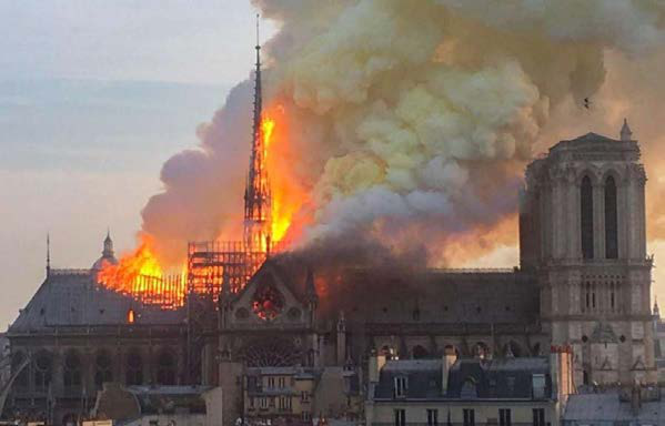 Un incendie qui a entrainé une émotion mondiale le 15 avril 2019